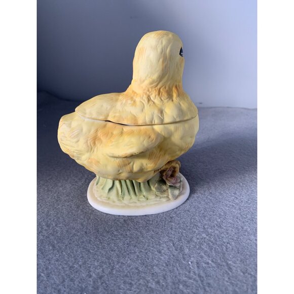 Vintage Lefton China Porcelain Baby Chick Trinket Box with Lid 1960s - Picture 4 of 12